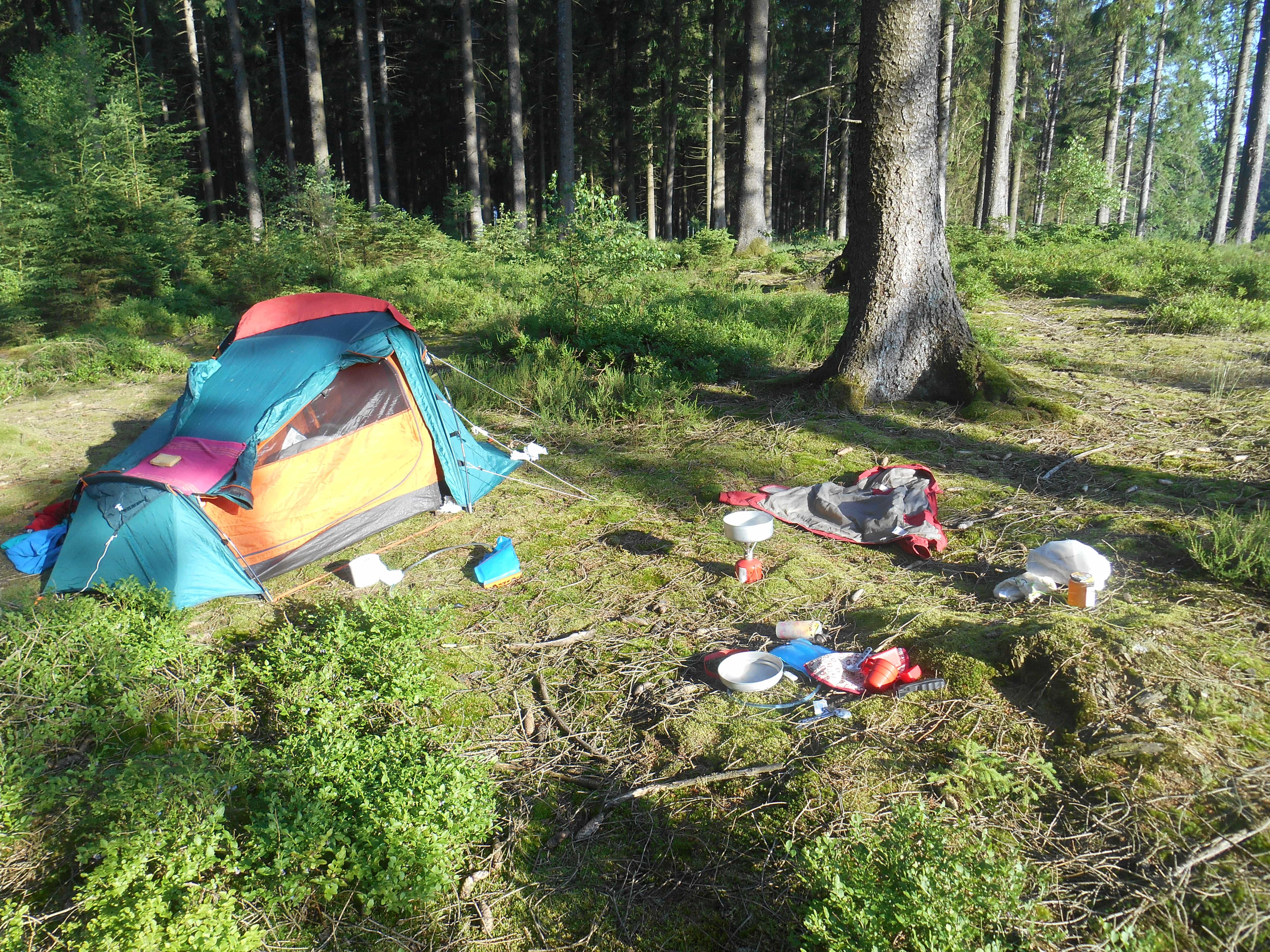 GR5 de Vielsalm à Clervaux - Jours 6-7-8.
Photo du bivouac.