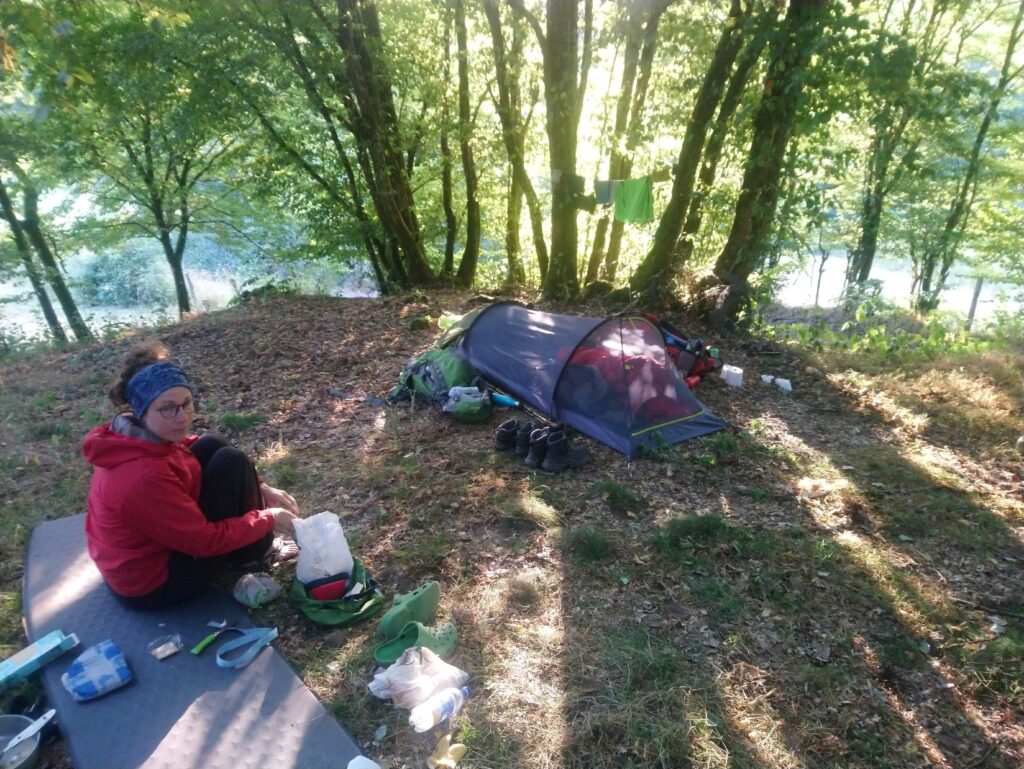 GR5 de Clervaux à Mertert - Jours 9 à 15.
Photo de notre campement le premier jour.